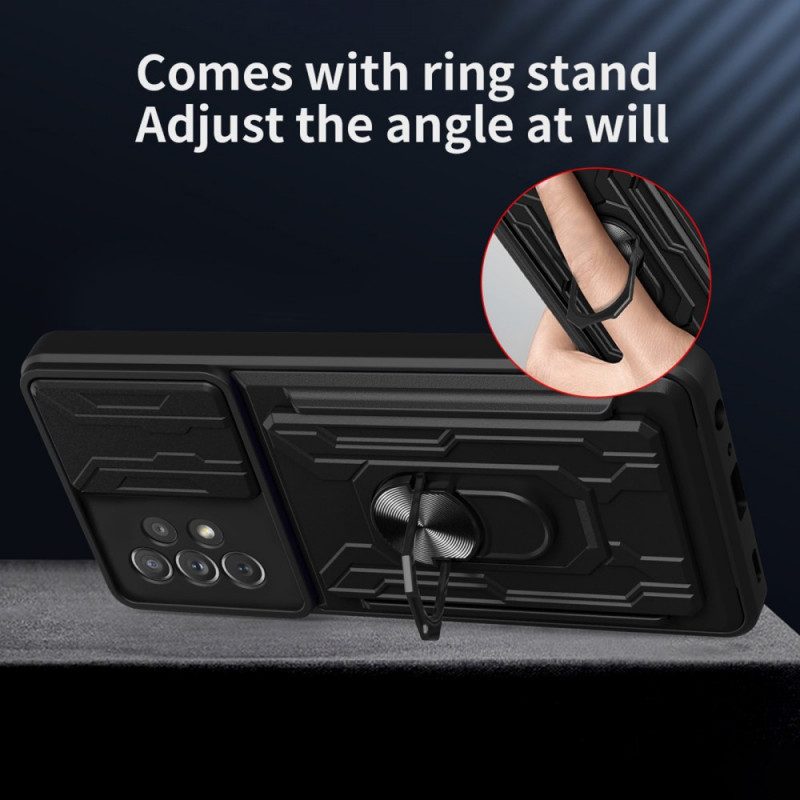 Skal För Samsung Galaxy A33 5G Designerkorthållare Och Linsskydd