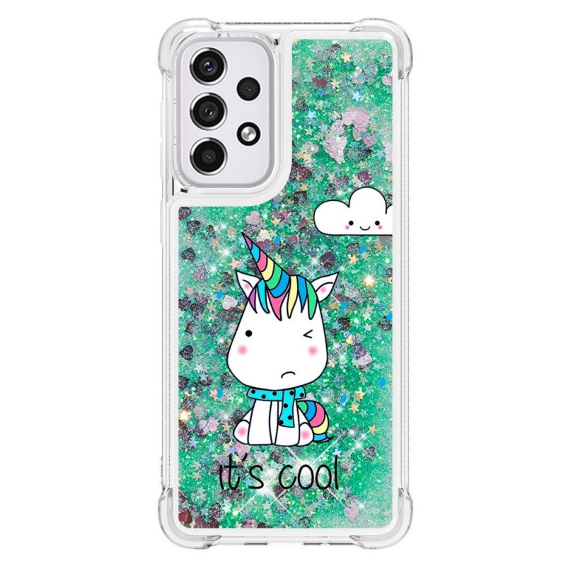 Skal För Samsung Galaxy A33 5G Glitter Unicorn