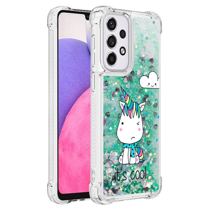 Skal För Samsung Galaxy A33 5G Glitter Unicorn