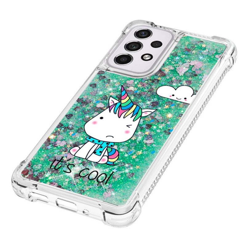 Skal För Samsung Galaxy A33 5G Glitter Unicorn