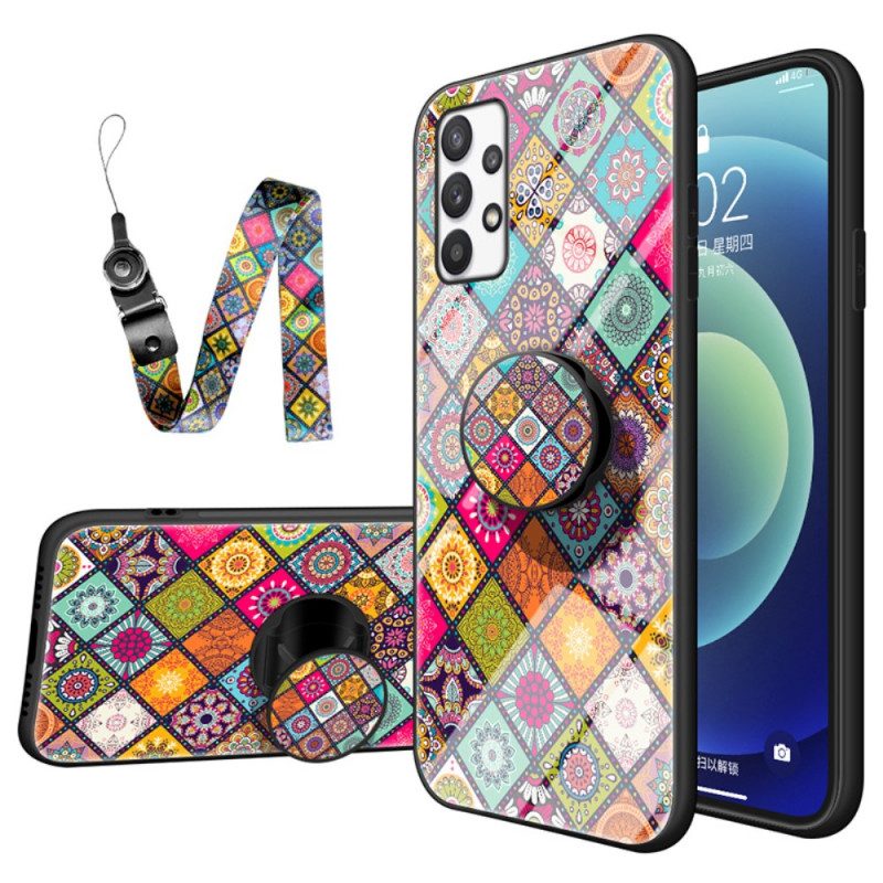 Skal För Samsung Galaxy A33 5G Magnetisk Patchworkhållare
