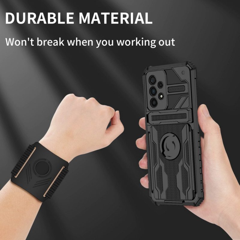 Skal För Samsung Galaxy A33 5G Multifunktionell Med Armband