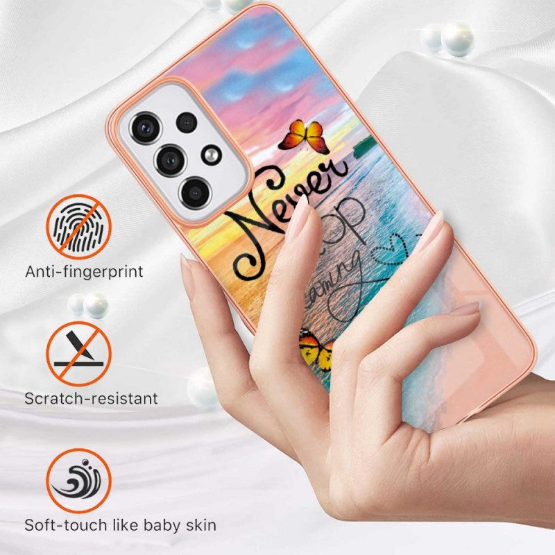Skal För Samsung Galaxy A33 5G Sluta Aldrig Drömma Om Fjärilar