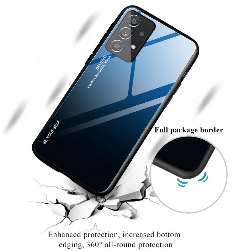Skal För Samsung Galaxy A33 5G Var Dig Själv Härdat Glas