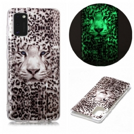 Skal För Samsung Galaxy A41 Fluorescerande Leopard