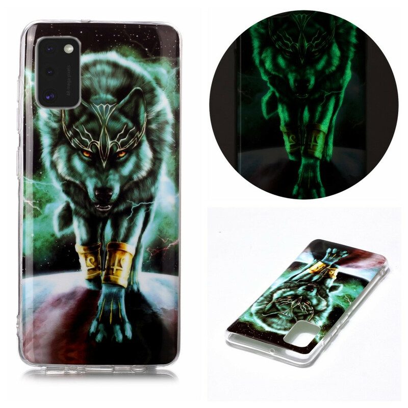 Skal För Samsung Galaxy A41 Fluorescerande Wolf Series