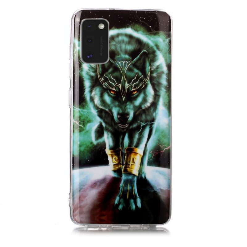 Skal För Samsung Galaxy A41 Fluorescerande Wolf Series