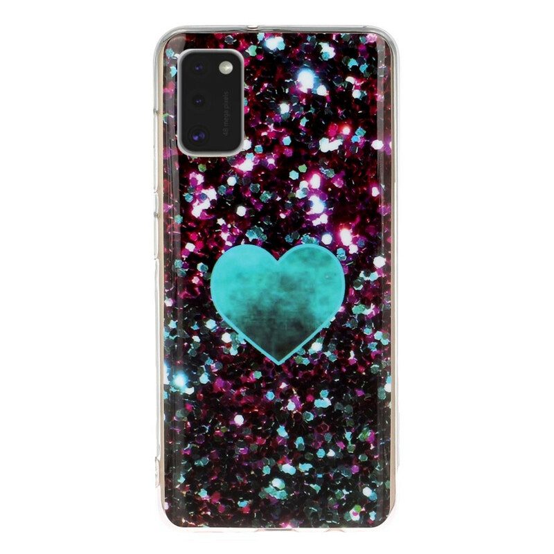 Skal För Samsung Galaxy A41 Glittermarmor