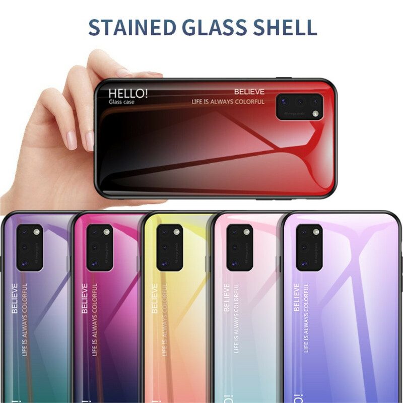 Skal För Samsung Galaxy A41 Hej Härdat Glas