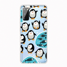 Skal För Samsung Galaxy A41 Pingviner Och Fiskar
