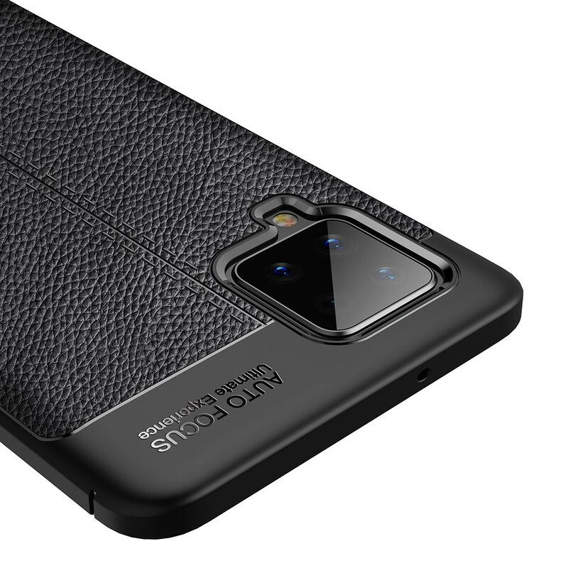 Skal För Samsung Galaxy A42 5G Double Line Litchi Lädereffekt