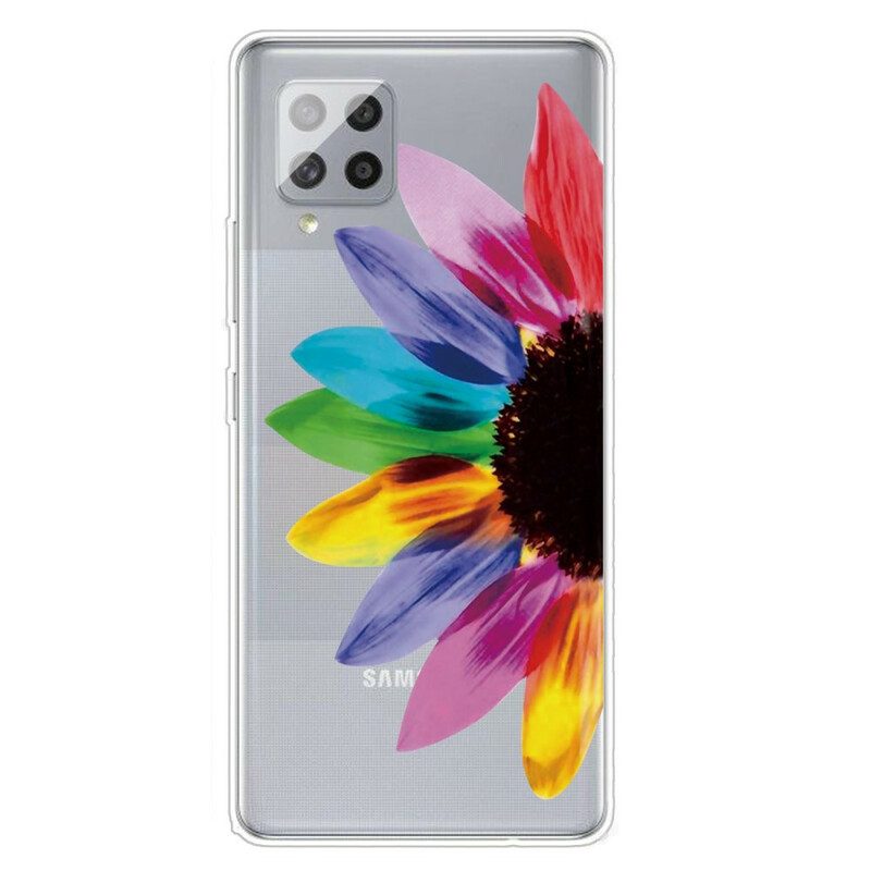 Skal För Samsung Galaxy A42 5G Färgstark Blomma