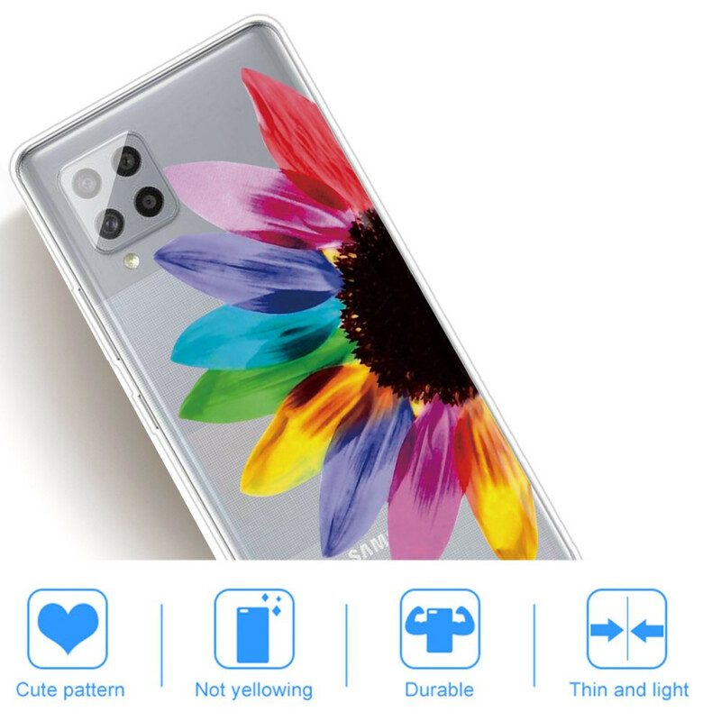 Skal För Samsung Galaxy A42 5G Färgstark Blomma