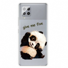 Skal För Samsung Galaxy A42 5G Transparent Panda Ge Mig Fem