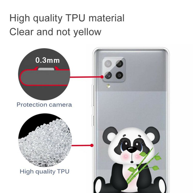 Skal För Samsung Galaxy A42 5G Transparent Sad Panda