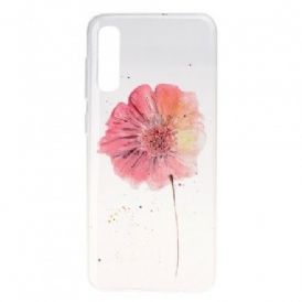 Skal För Samsung Galaxy A50 Sömlöst Blommönster I Akvarell