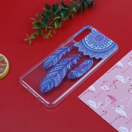 Skal För Samsung Galaxy A50 Transparent Dreamcatcher Blue Feathers