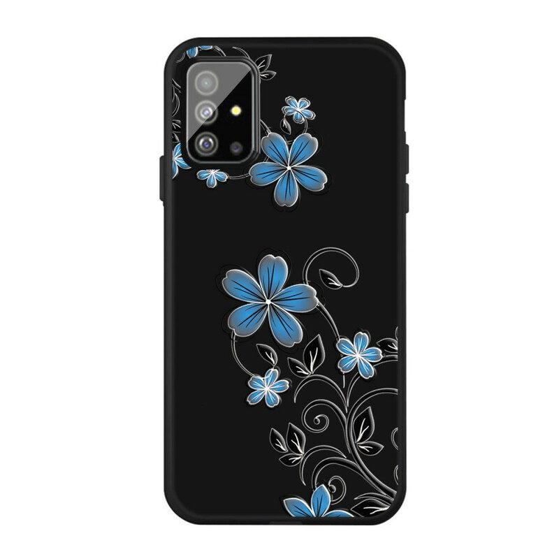 Skal För Samsung Galaxy A51 Blå Blommor