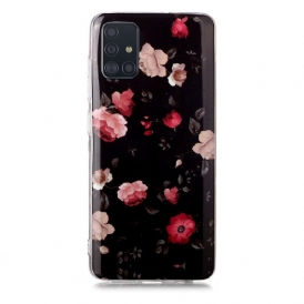 Skal För Samsung Galaxy A51 Fluorescerande Blomsterserie