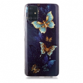 Skal För Samsung Galaxy A51 Fluorescerande Fjärilar-serien