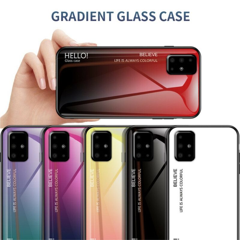 Skal För Samsung Galaxy A51 Hej Härdat Glas