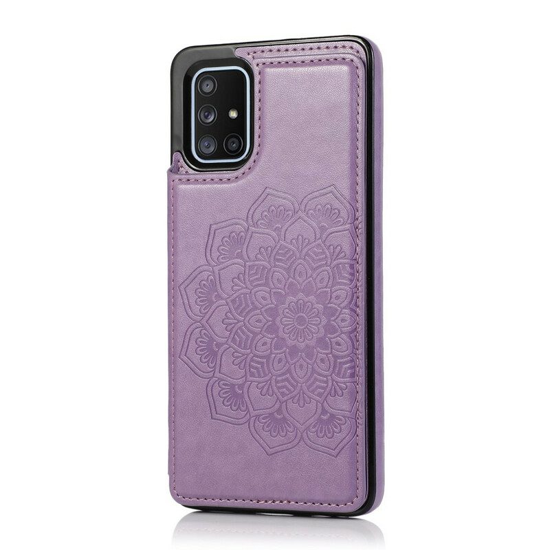 Skal För Samsung Galaxy A51 Mandala Print Card Holdare