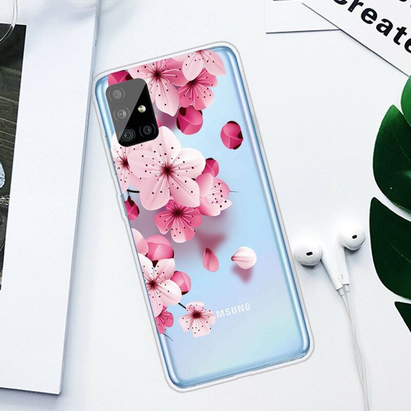 Skal För Samsung Galaxy A51 Små Rosa Blommor