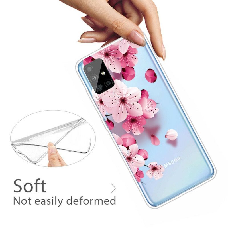 Skal För Samsung Galaxy A51 Små Rosa Blommor