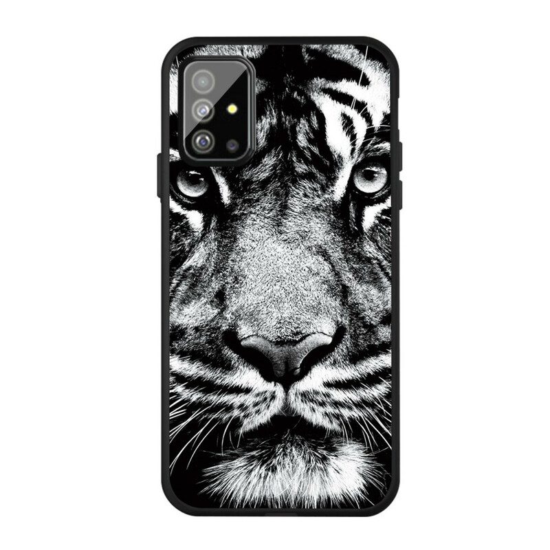 Skal För Samsung Galaxy A51 Svartvit Tiger