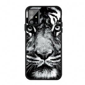 Skal För Samsung Galaxy A51 Svartvit Tiger