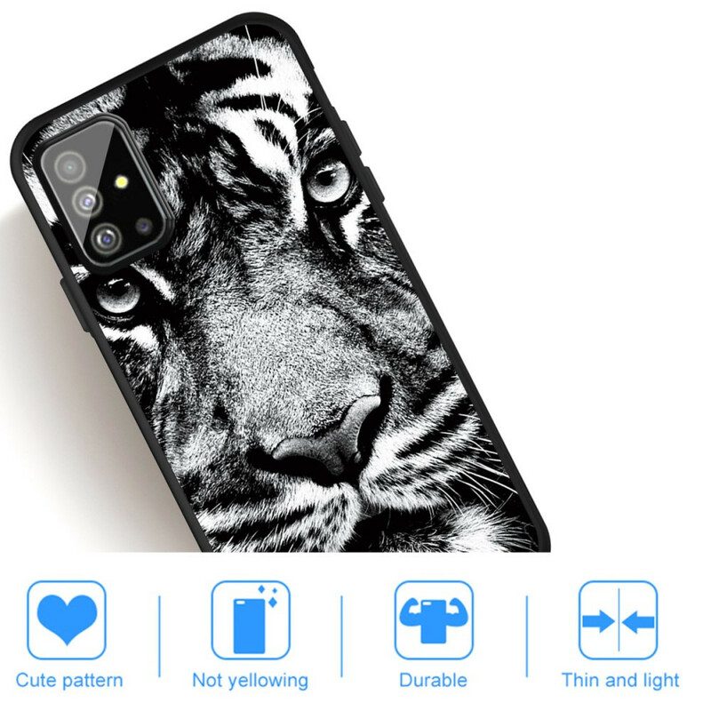 Skal För Samsung Galaxy A51 Svartvit Tiger