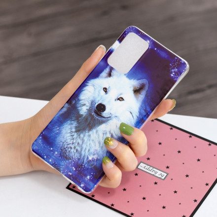 Skal För Samsung Galaxy A52 4G / A52 5G / A52s 5G Fluorescerande Wolf Series