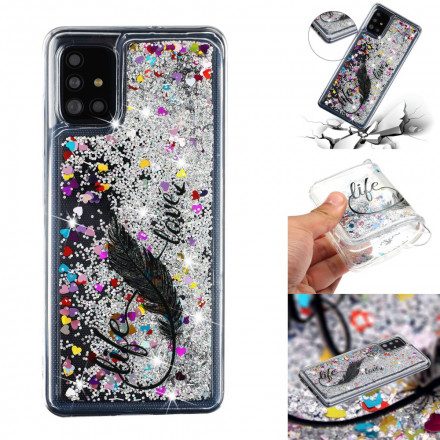 Skal För Samsung Galaxy A52 4G / A52 5G / A52s 5G Liv & Kärlek Glitter