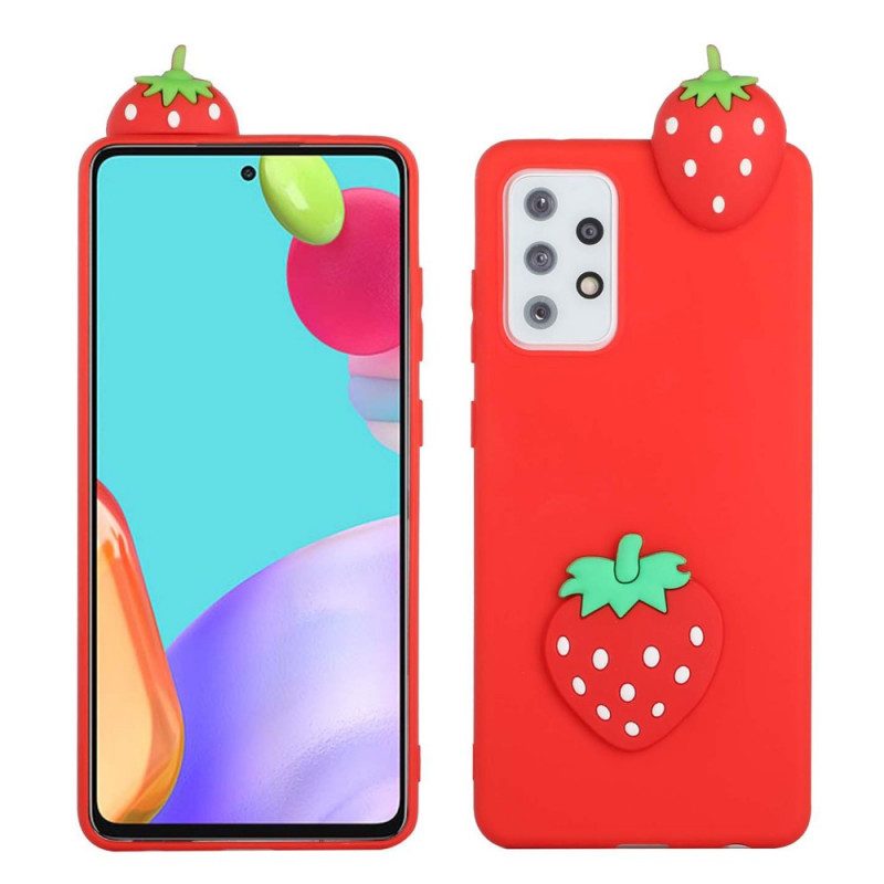 Skal För Samsung Galaxy A53 5G 3d Strawberry