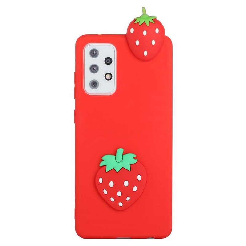 Skal För Samsung Galaxy A53 5G 3d Strawberry