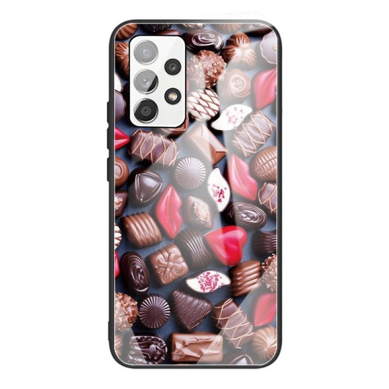 Skal För Samsung Galaxy A53 5G Choklad Härdat Glas