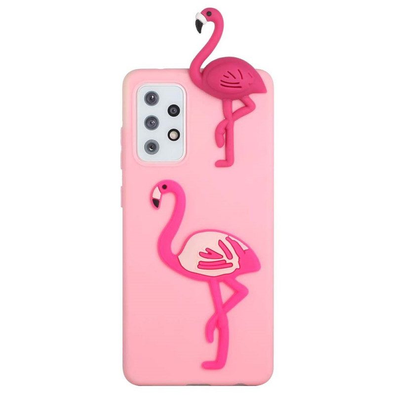 Skal För Samsung Galaxy A53 5G Flamingo 3d