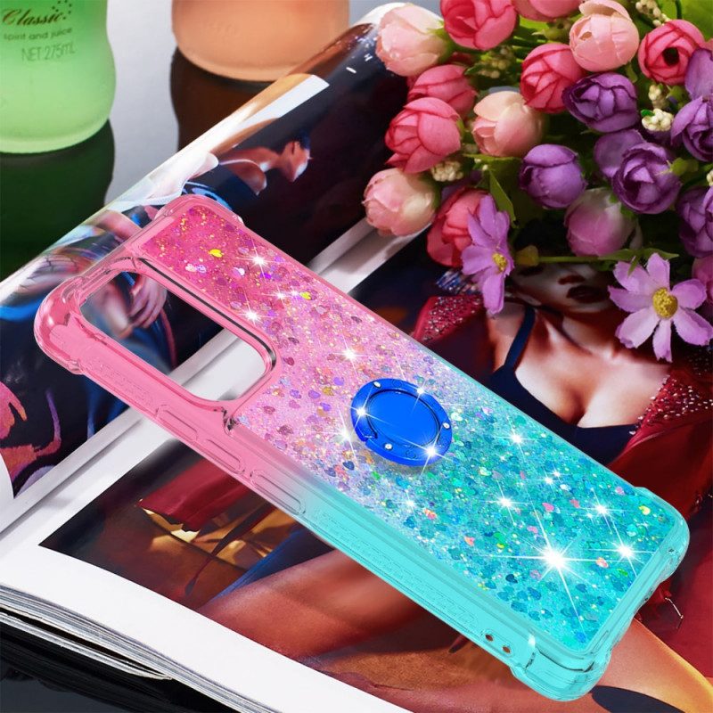 Skal För Samsung Galaxy A53 5G Glitter Ring-stöd