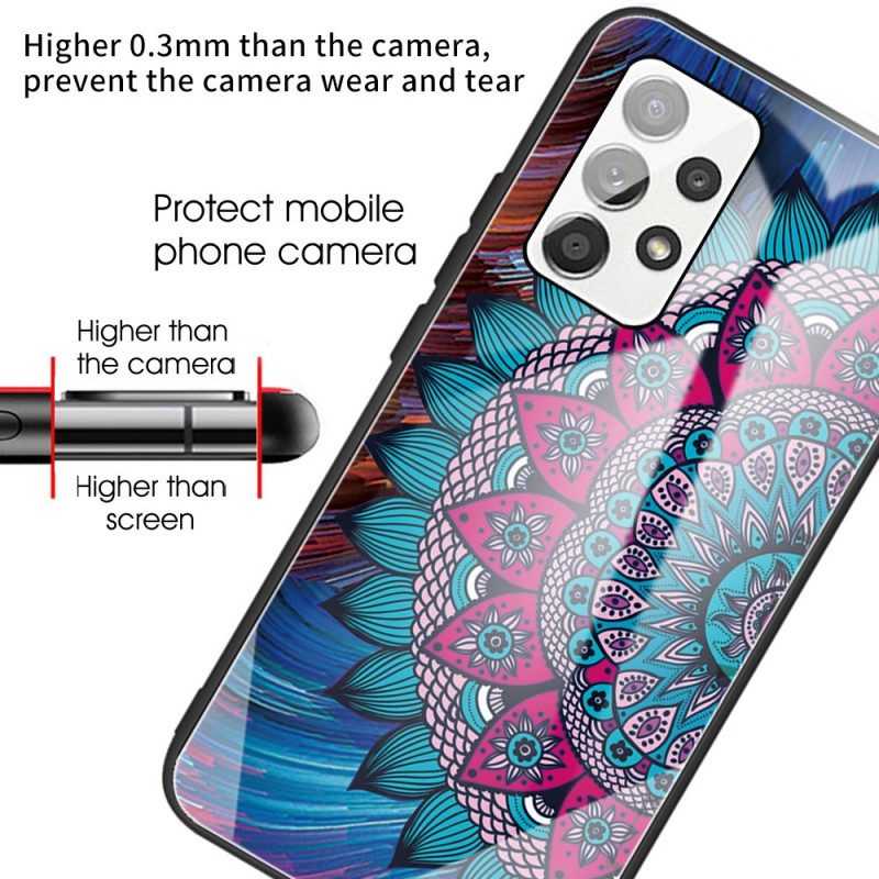 Skal För Samsung Galaxy A53 5G Mandala I Härdat Glas