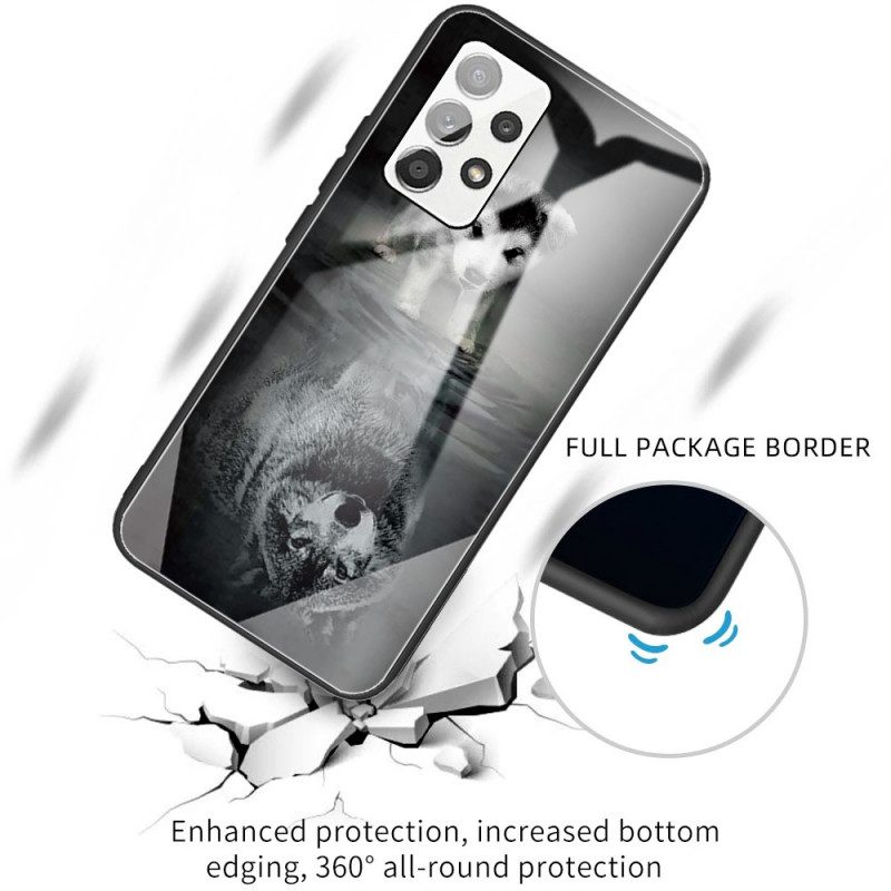 Skal För Samsung Galaxy A53 5G Puppy Dream Härdat Glas
