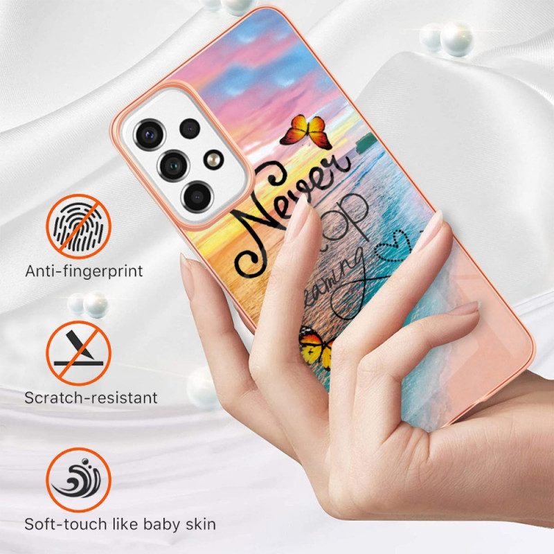 Skal För Samsung Galaxy A53 5G Sluta Aldrig Drömma Om Fjärilar