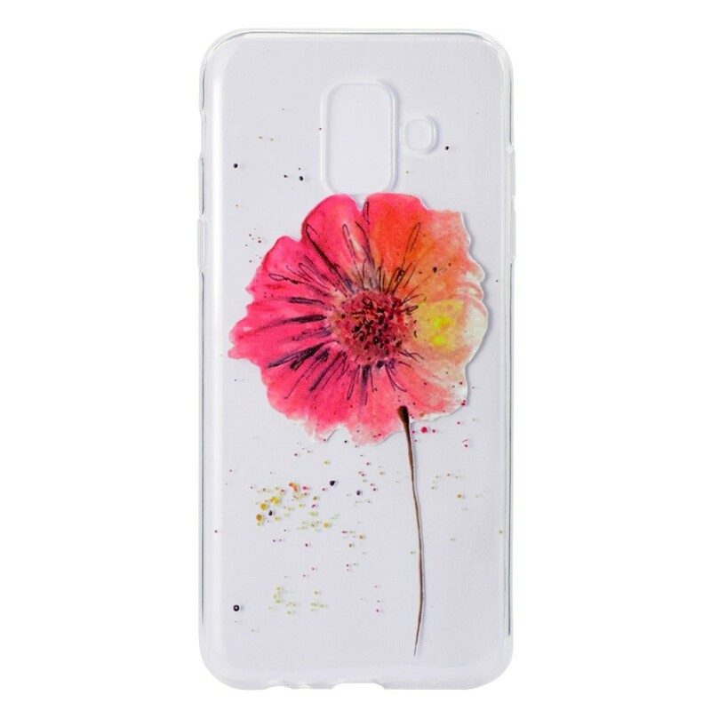 Skal För Samsung Galaxy A6 Sömlöst Blommönster I Akvarell