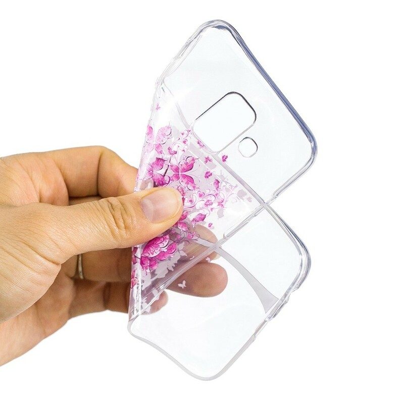 Skal För Samsung Galaxy A6 Transparent Fjärilsträd