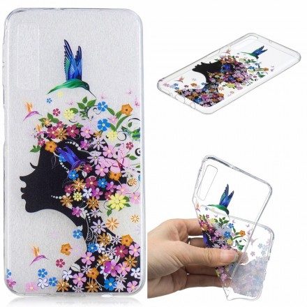 Skal För Samsung Galaxy A7 Transparent Flower Girl