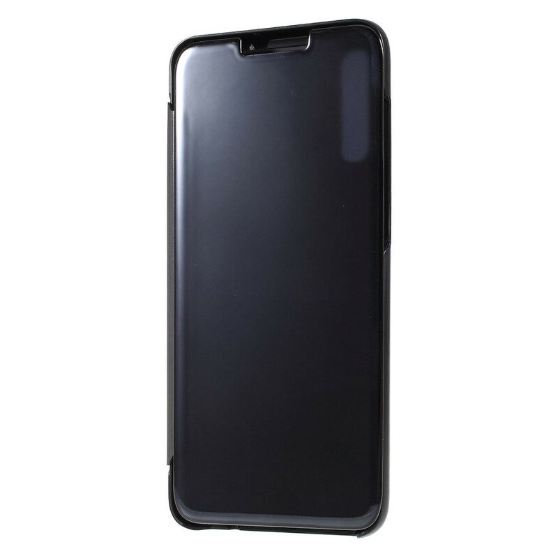 Skal För Samsung Galaxy A70 Spegel Och Lädereffekt