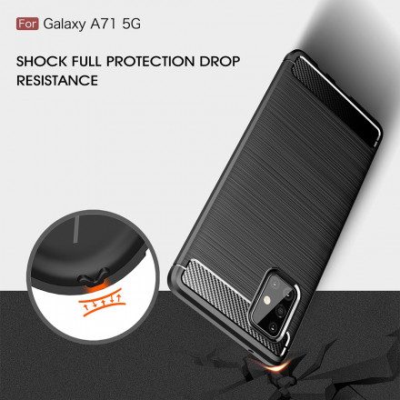 Skal För Samsung Galaxy A71 5G Borstad Kolfiber