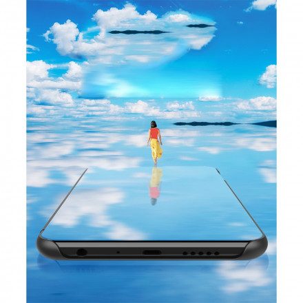 Skal För Samsung Galaxy A71 5G Spegel Och Konstläder