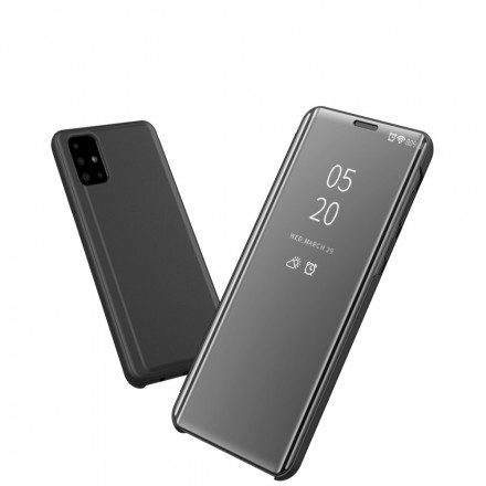 Skal För Samsung Galaxy A71 5G Spegel Och Konstläder