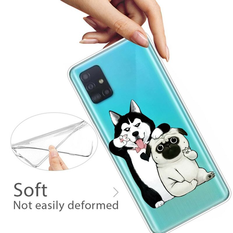 Skal För Samsung Galaxy A71 Roliga Hundar