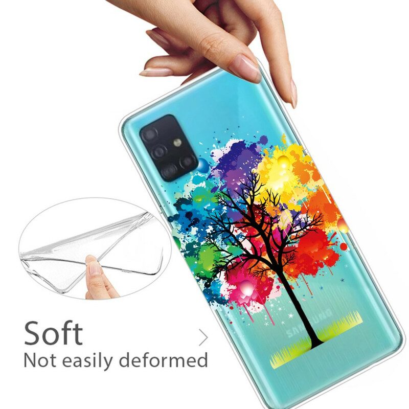 Skal För Samsung Galaxy A71 Transparent Akvarellträd
